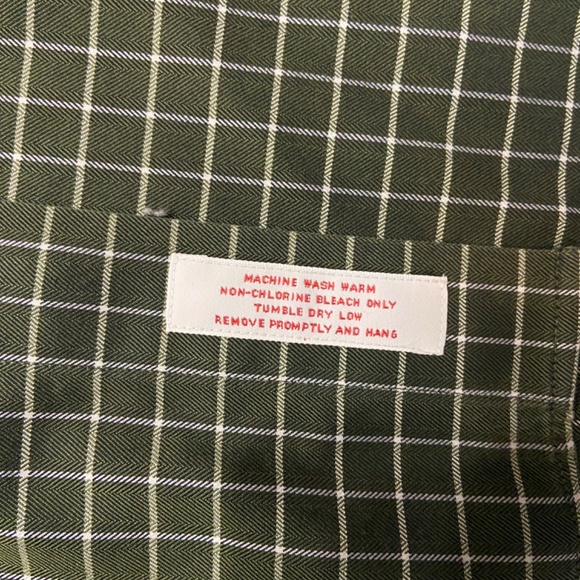 Brooks Brothers Army Green Checkered Mens XL Button Down Longsleeve - Picture 3 of 8